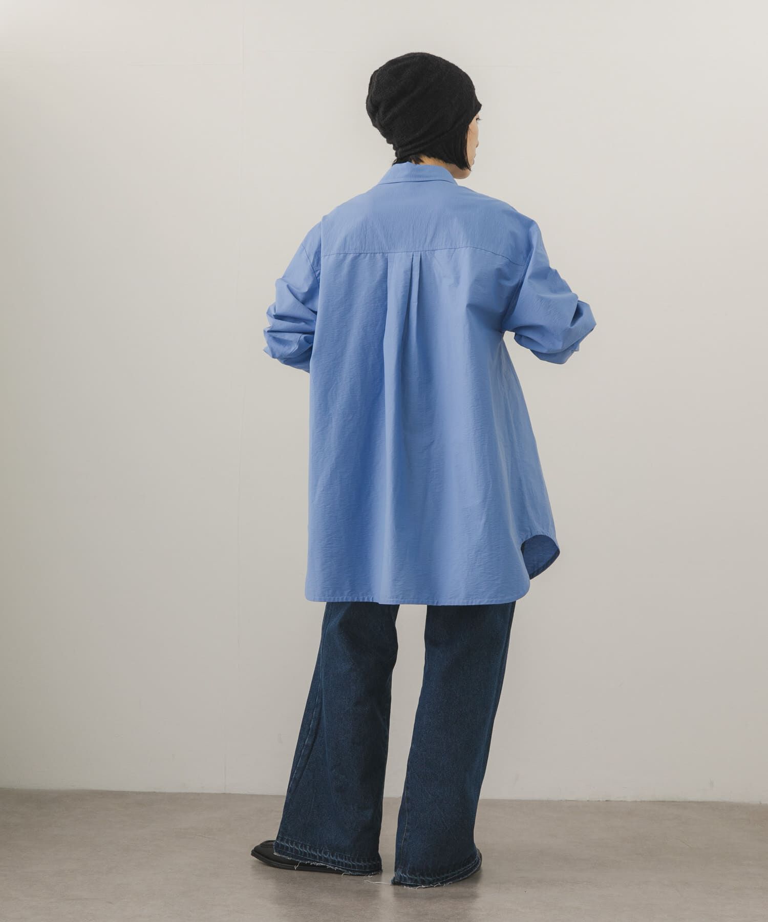  「フロントシャーリングシャツワンピース」|ワンピース|