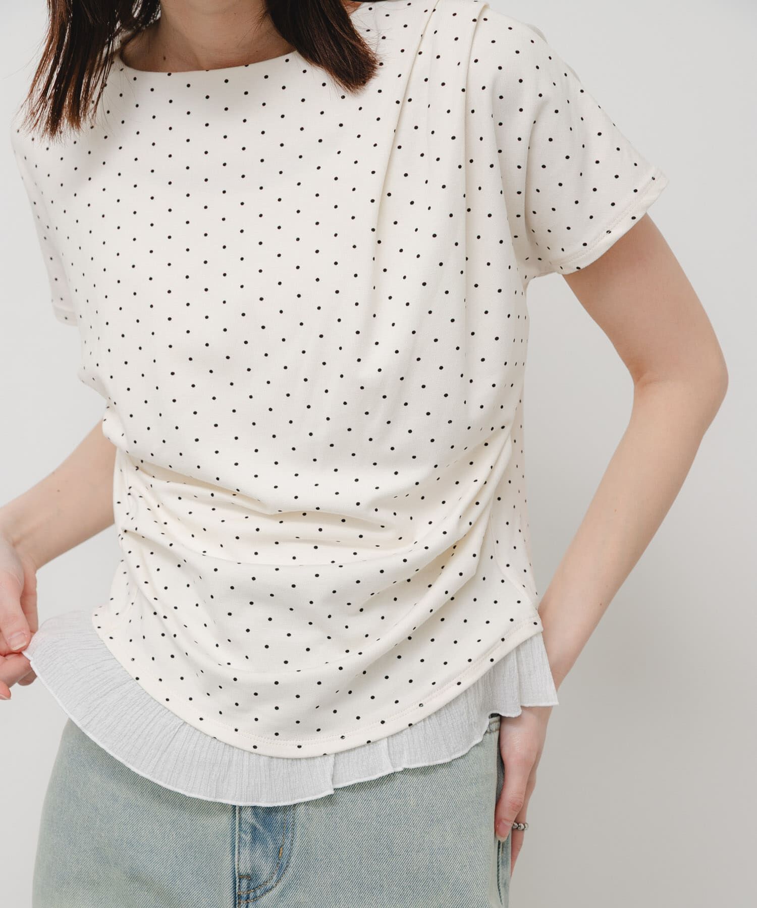 SENSE OF PLACE by URBAN RESEARCH「フリルドレープトップ」|Tシャツ・カットソー|