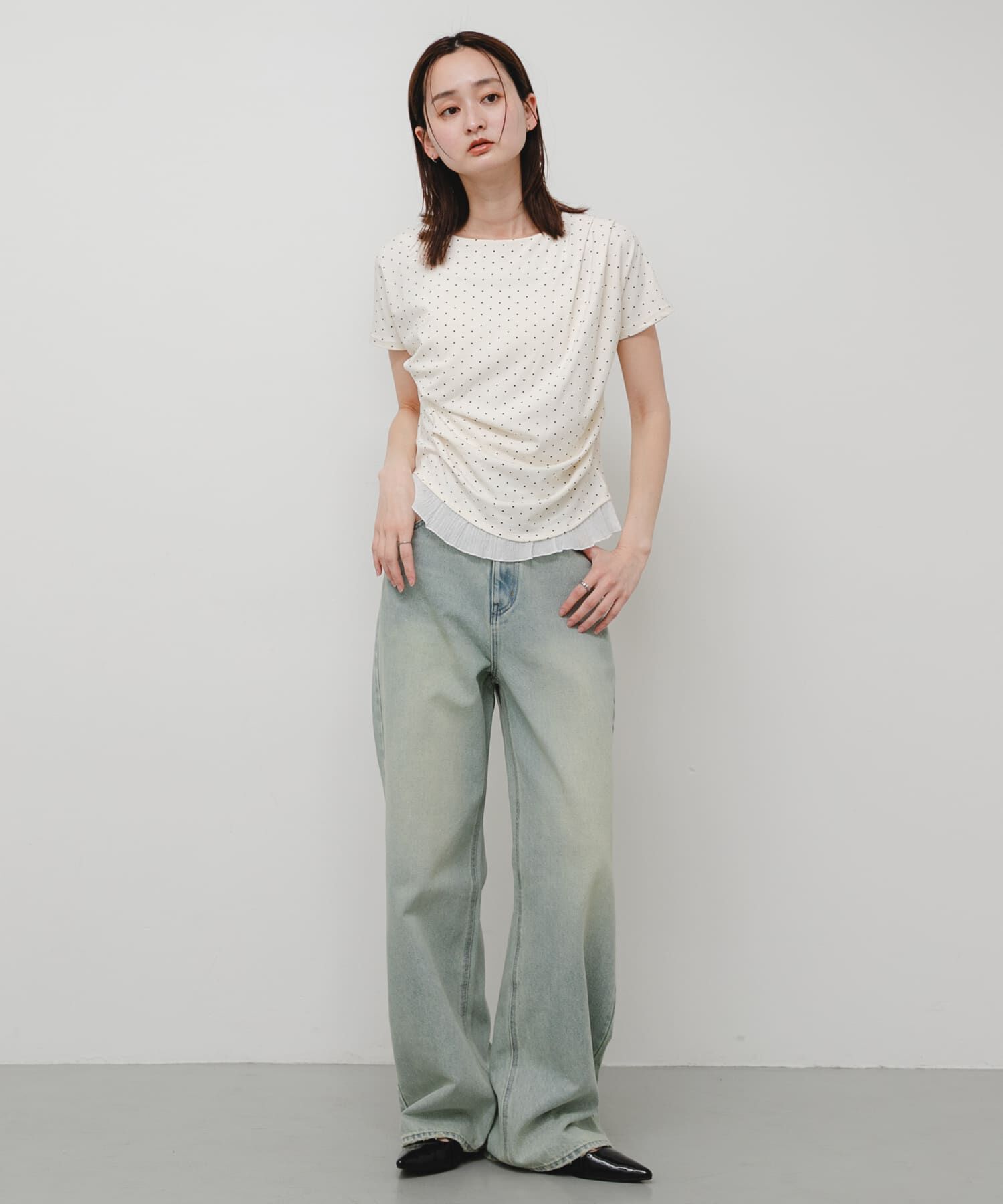 SENSE OF PLACE by URBAN RESEARCH「フリルドレープトップ」|Tシャツ・カットソー|