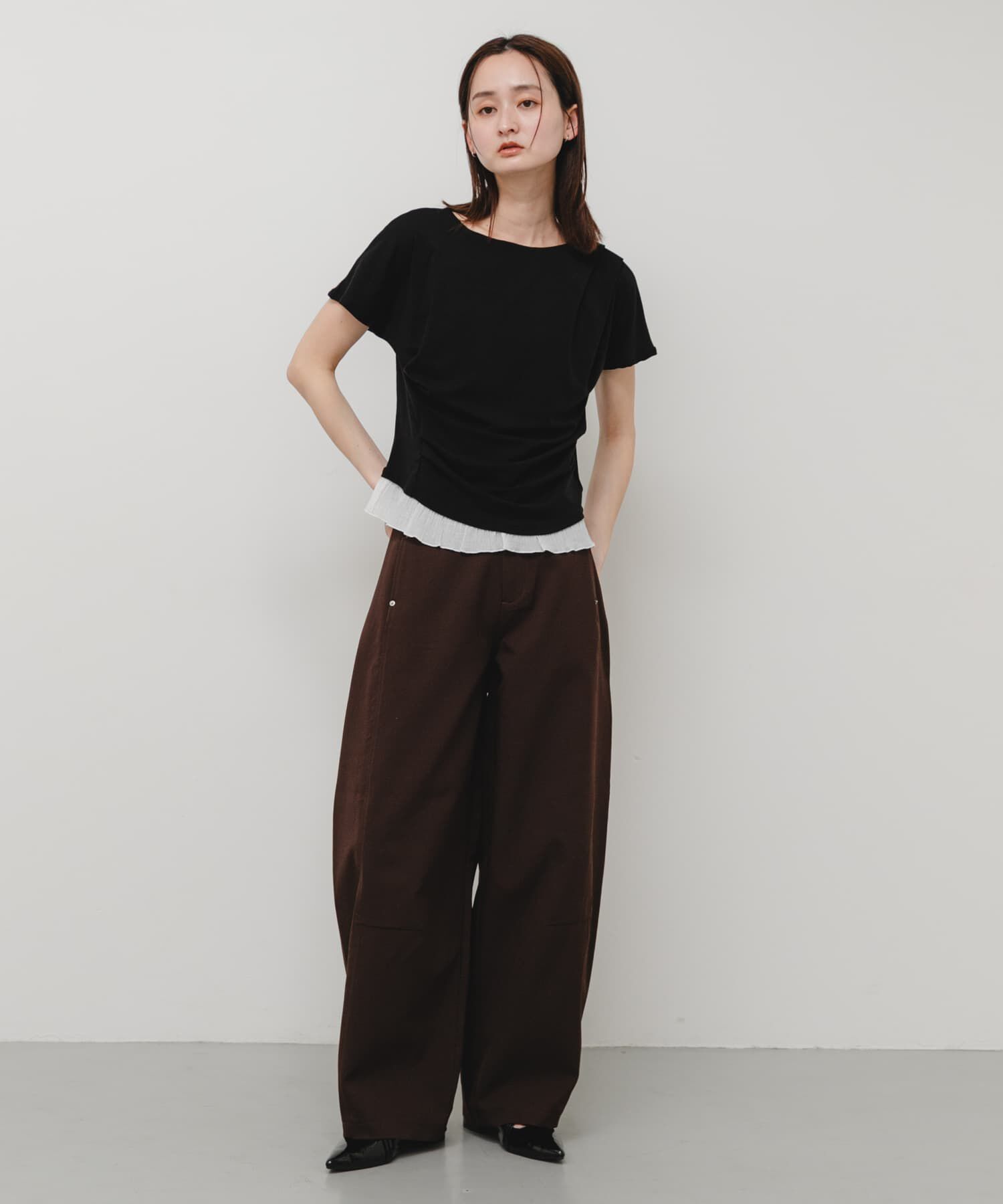 SENSE OF PLACE by URBAN RESEARCH「フリルドレープトップ」|Tシャツ・カットソー|