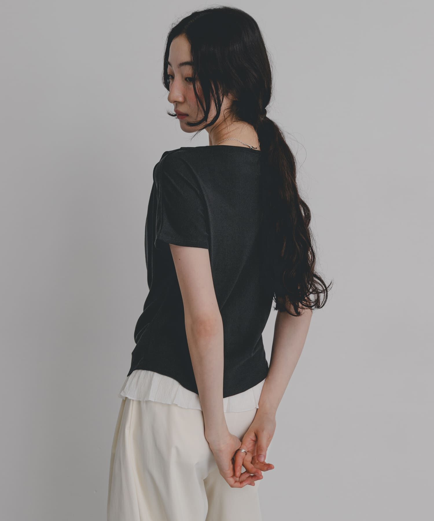 SENSE OF PLACE by URBAN RESEARCH「フリルドレープトップ」|Tシャツ・カットソー|