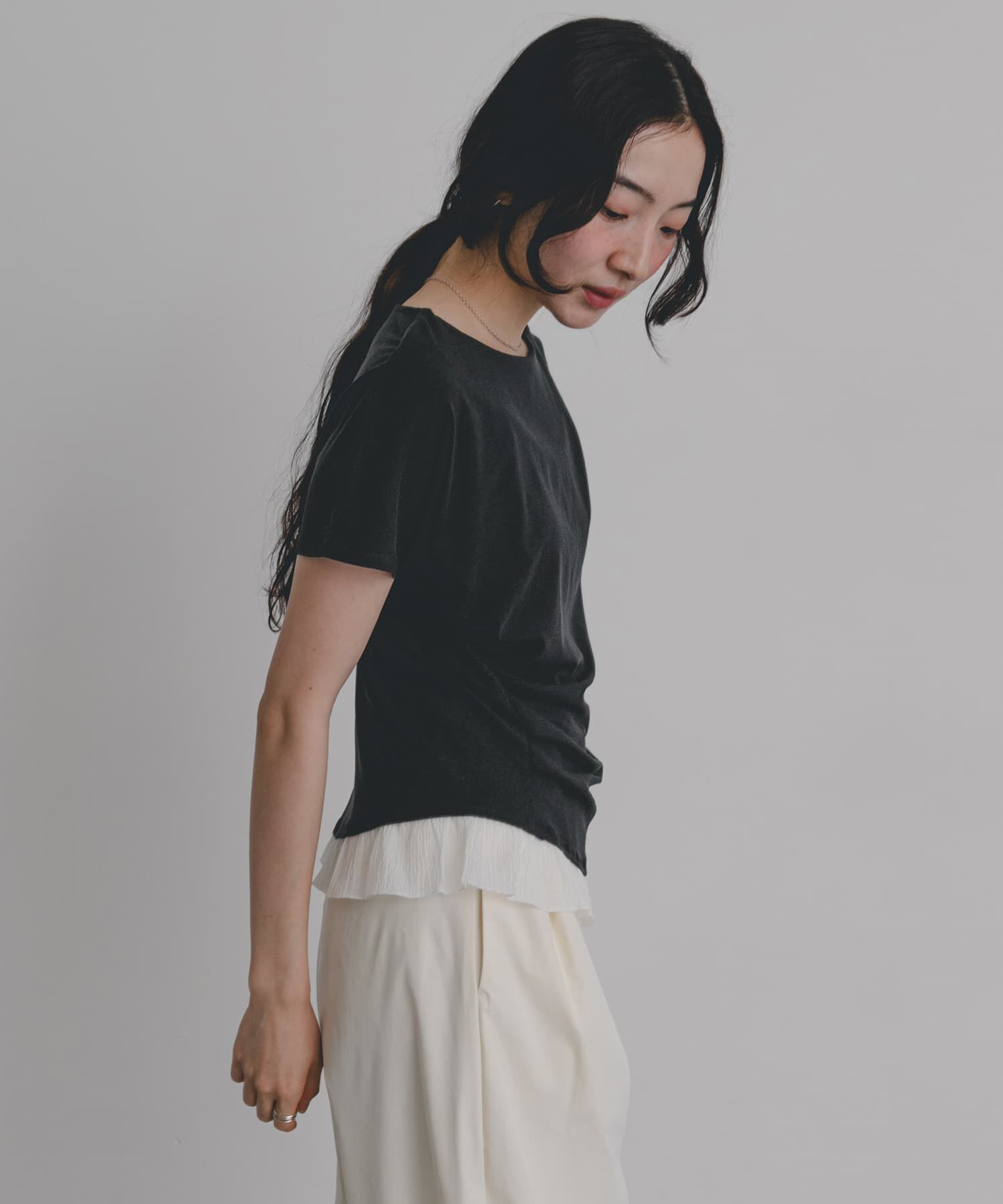 SENSE OF PLACE by URBAN RESEARCH「フリルドレープトップ」|Tシャツ・カットソー|