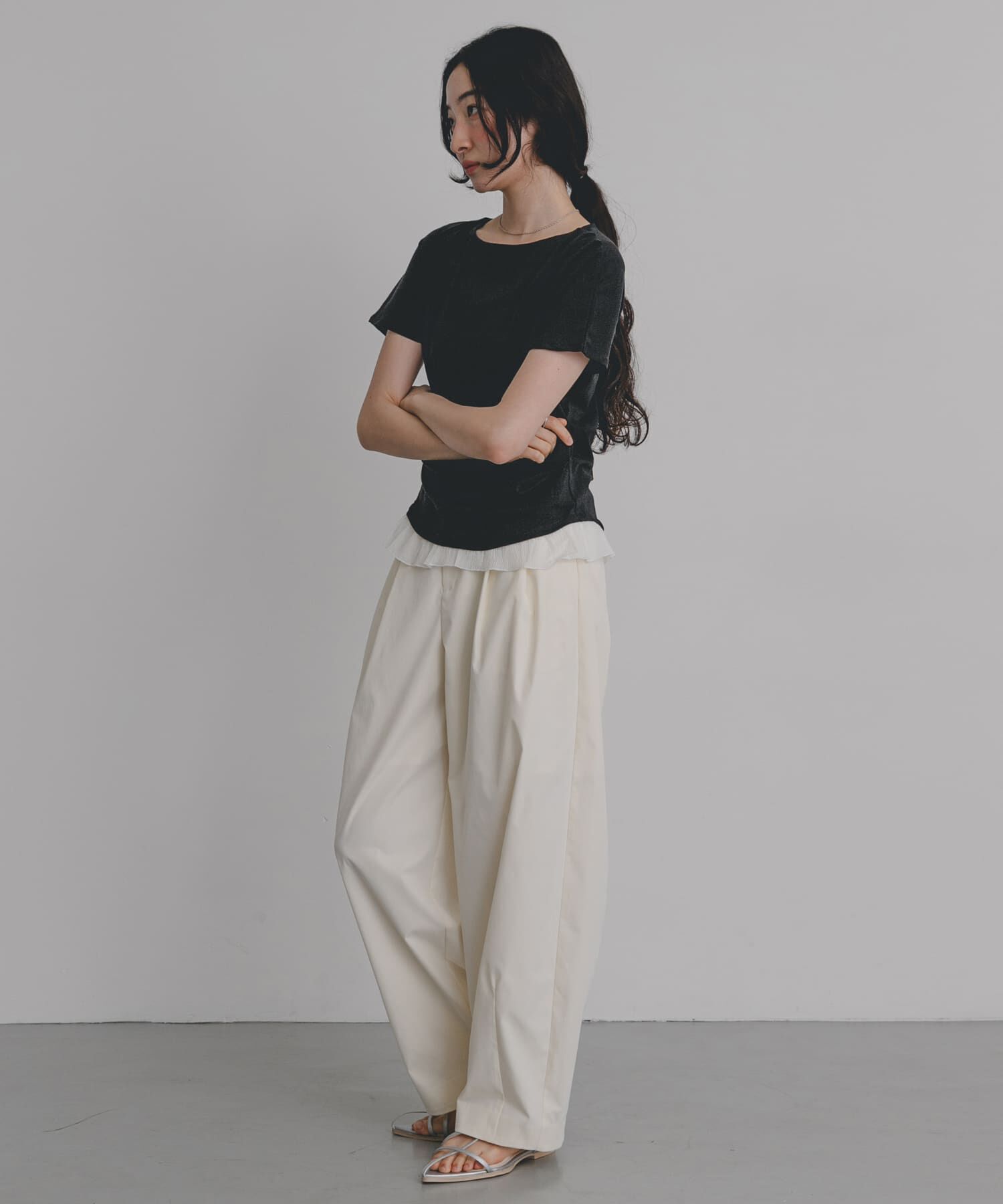 SENSE OF PLACE by URBAN RESEARCH「フリルドレープトップ」|Tシャツ・カットソー|