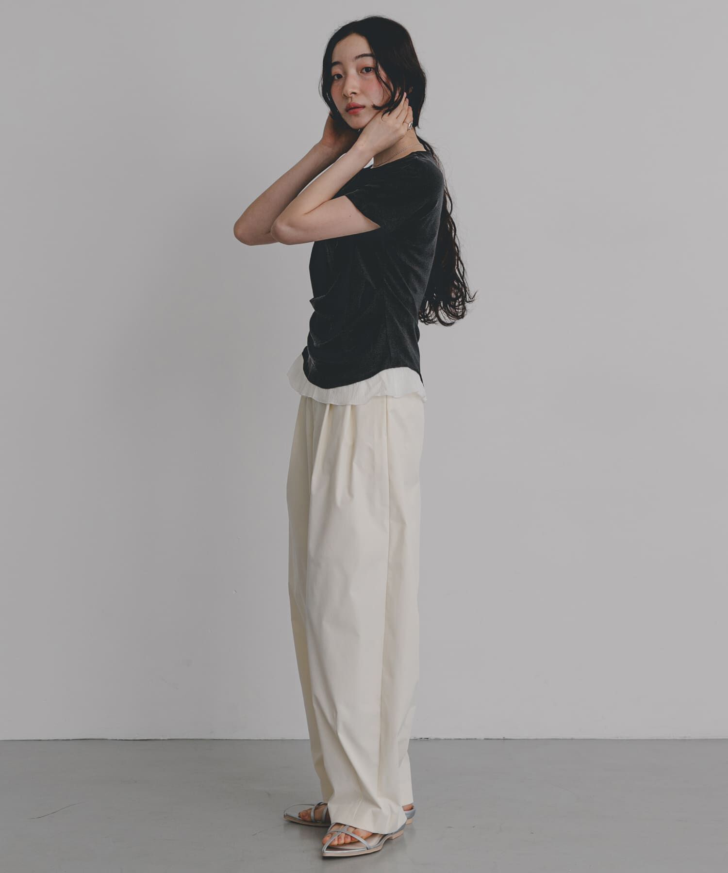 SENSE OF PLACE by URBAN RESEARCH「フリルドレープトップ」|Tシャツ・カットソー|