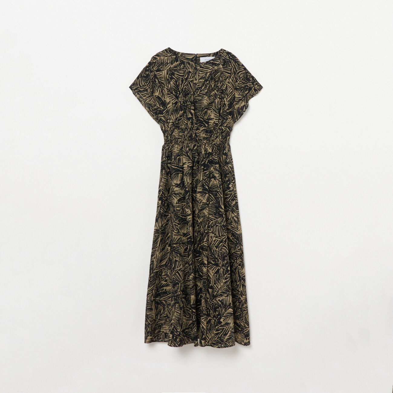 HELIOPOLE「HELIOPOLE PRINTED SEERSUCKER DRESS」|ワンピース|ブラック