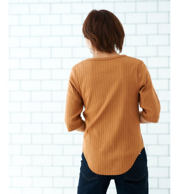 le.coeur blanc「5分袖リブカットソー」|Tシャツ・カットソー|