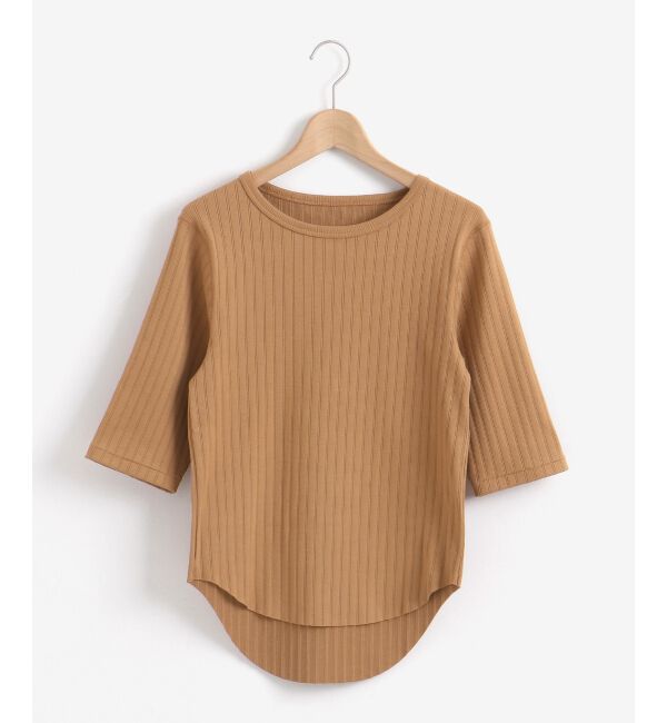 le.coeur blanc「5分袖リブカットソー」|Tシャツ・カットソー|