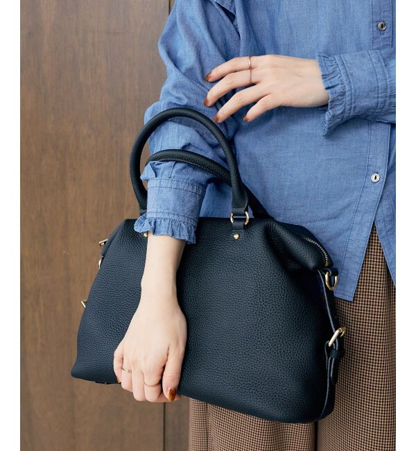  「Maison de Z レザー2WAYボストン」|ボストンバッグ|ブラック