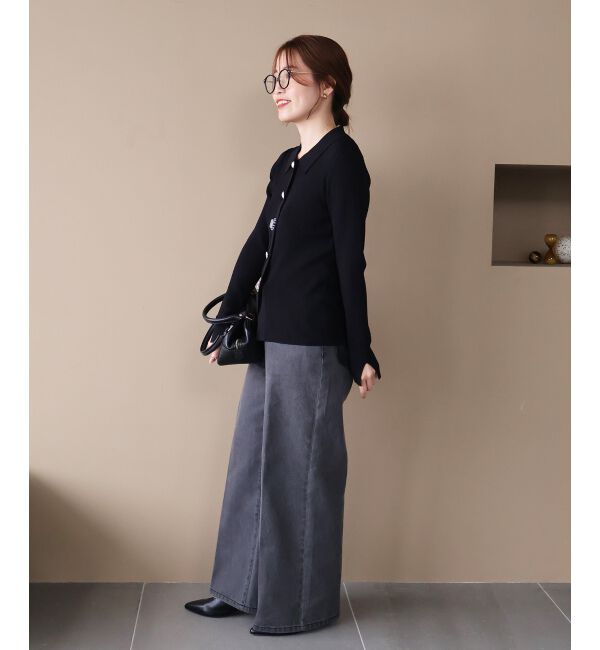  「レースドッキングデニムパンツ」|デニム|