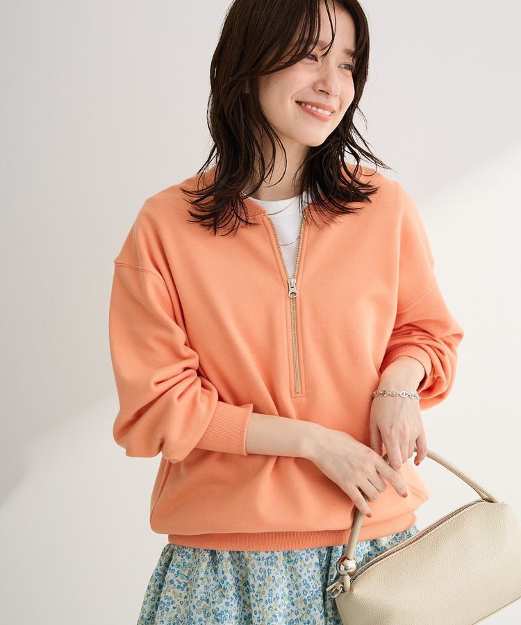 Green Parks「ハーフZip裏毛プルオーバー」|Tシャツ・カットソー|Orange