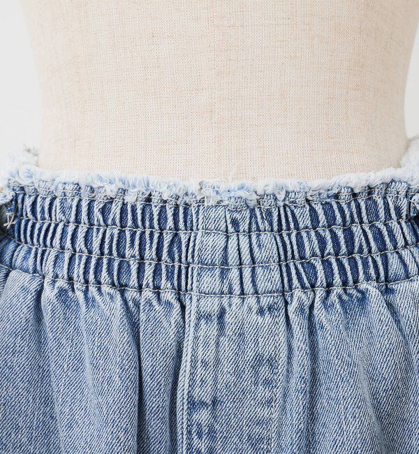  「ベルト付き綿麻デニムパンツ」|その他|