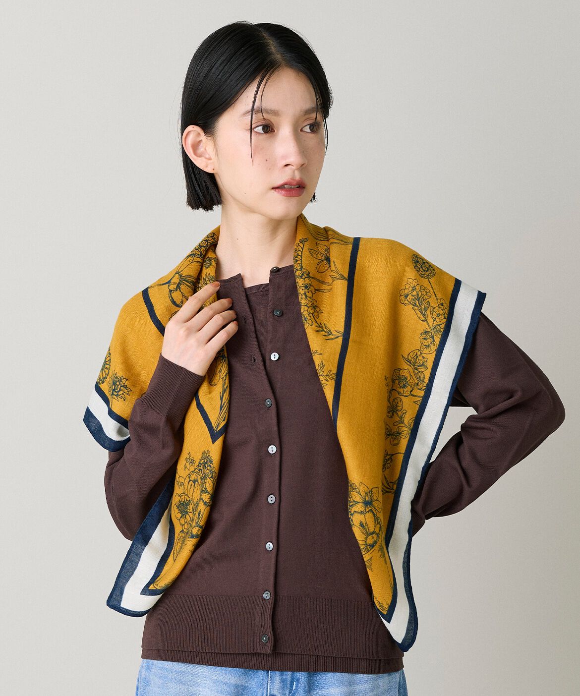 DAY by DAY it&rsquo;s international「アンサンブルニット｜品よく細見えする大人の上質アンサンブル」|カーディガン|ダークブラウ 4