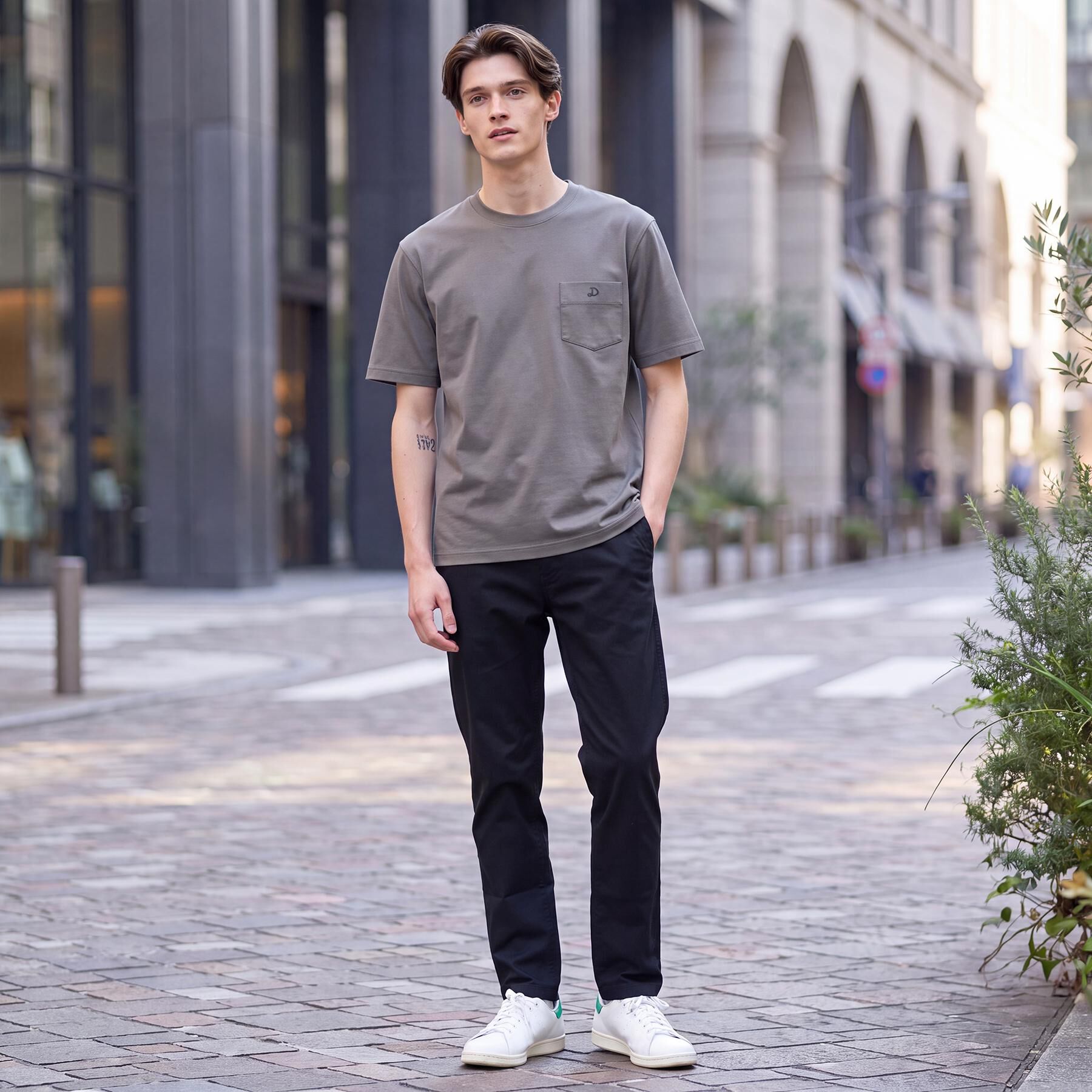 DRESSTERIOR「【接触冷感／抗菌防臭／消臭】ICE CLEAR COTTON ポケットTシャツ」|Tシャツ・カットソー|