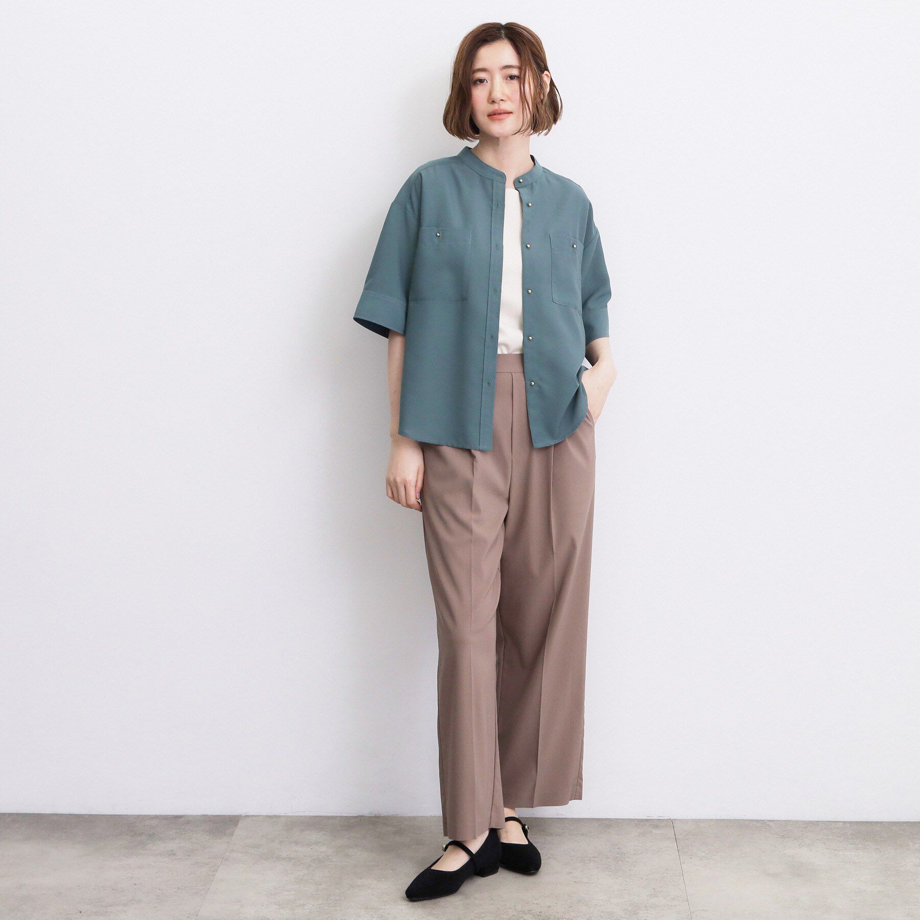grove「【洗濯機◎】ほんのり大人の透け感、シアーカバーブラウス」|シャツ・ブラウス|