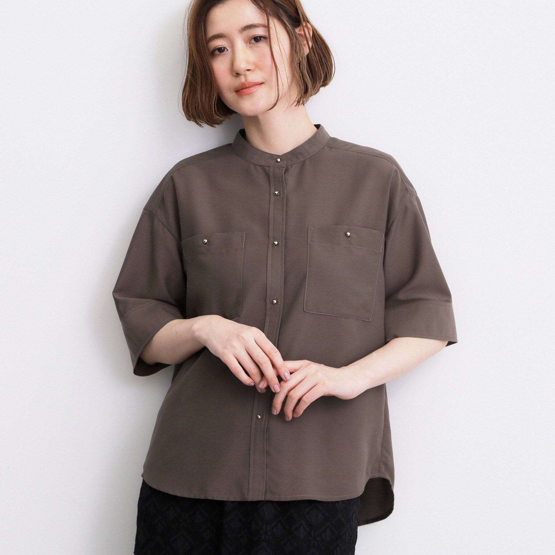 grove「【洗濯機◎】ほんのり大人の透け感、シアーカバーブラウス」|シャツ・ブラウス|