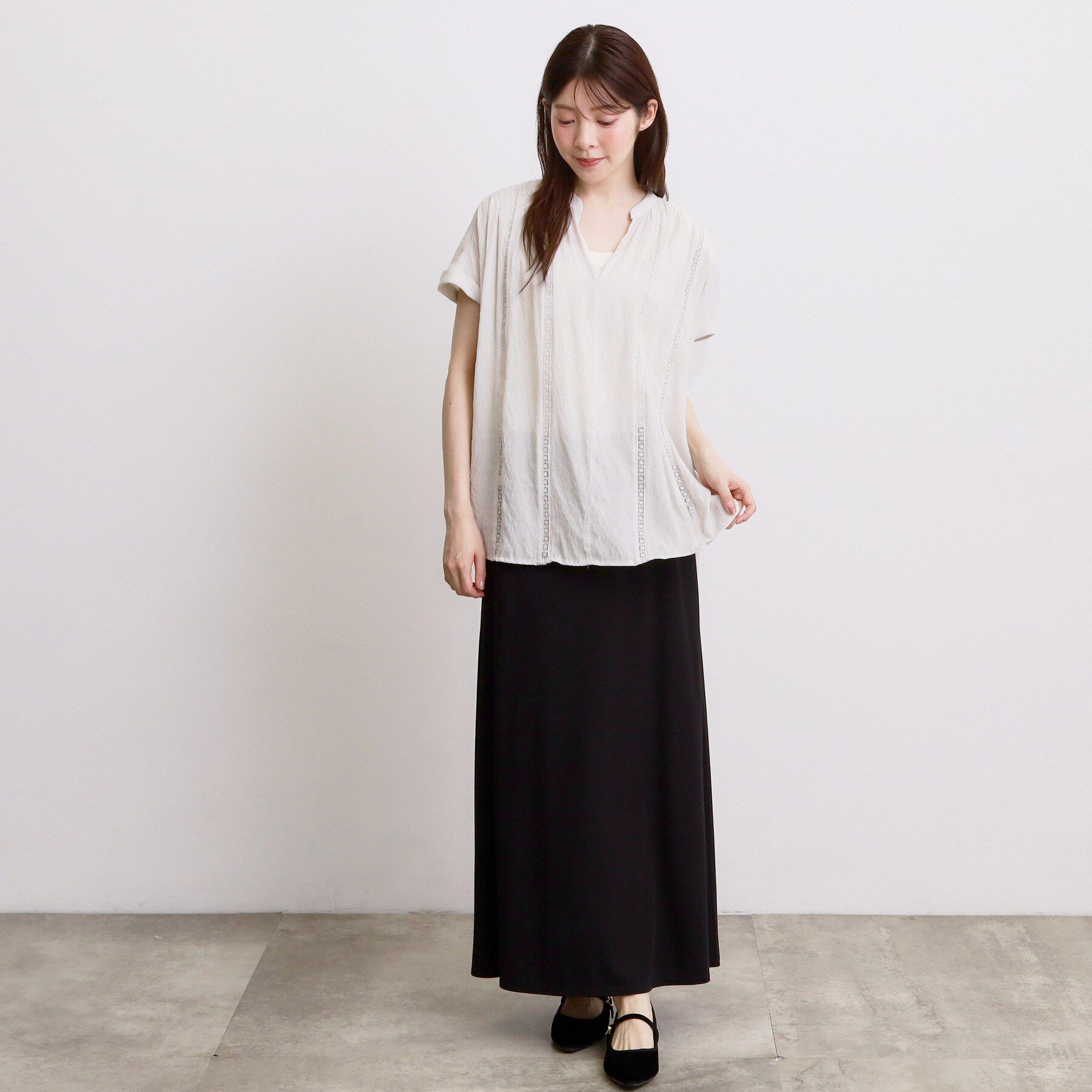 grove「【体系カバー◎】レースデザインスキッパーブラウス」|シャツ・ブラウス|