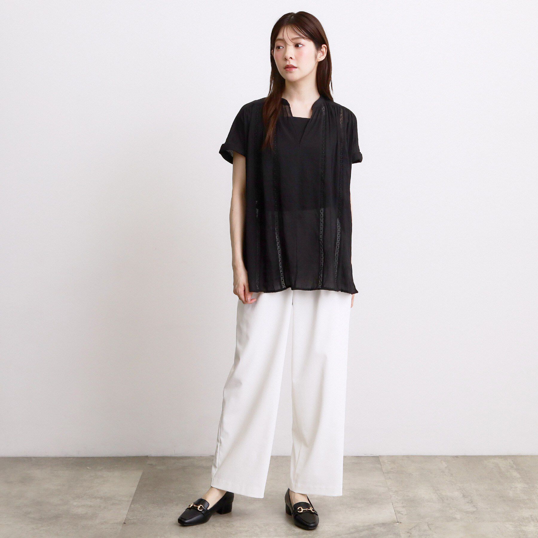 grove「【体系カバー◎】レースデザインスキッパーブラウス」|シャツ・ブラウス|