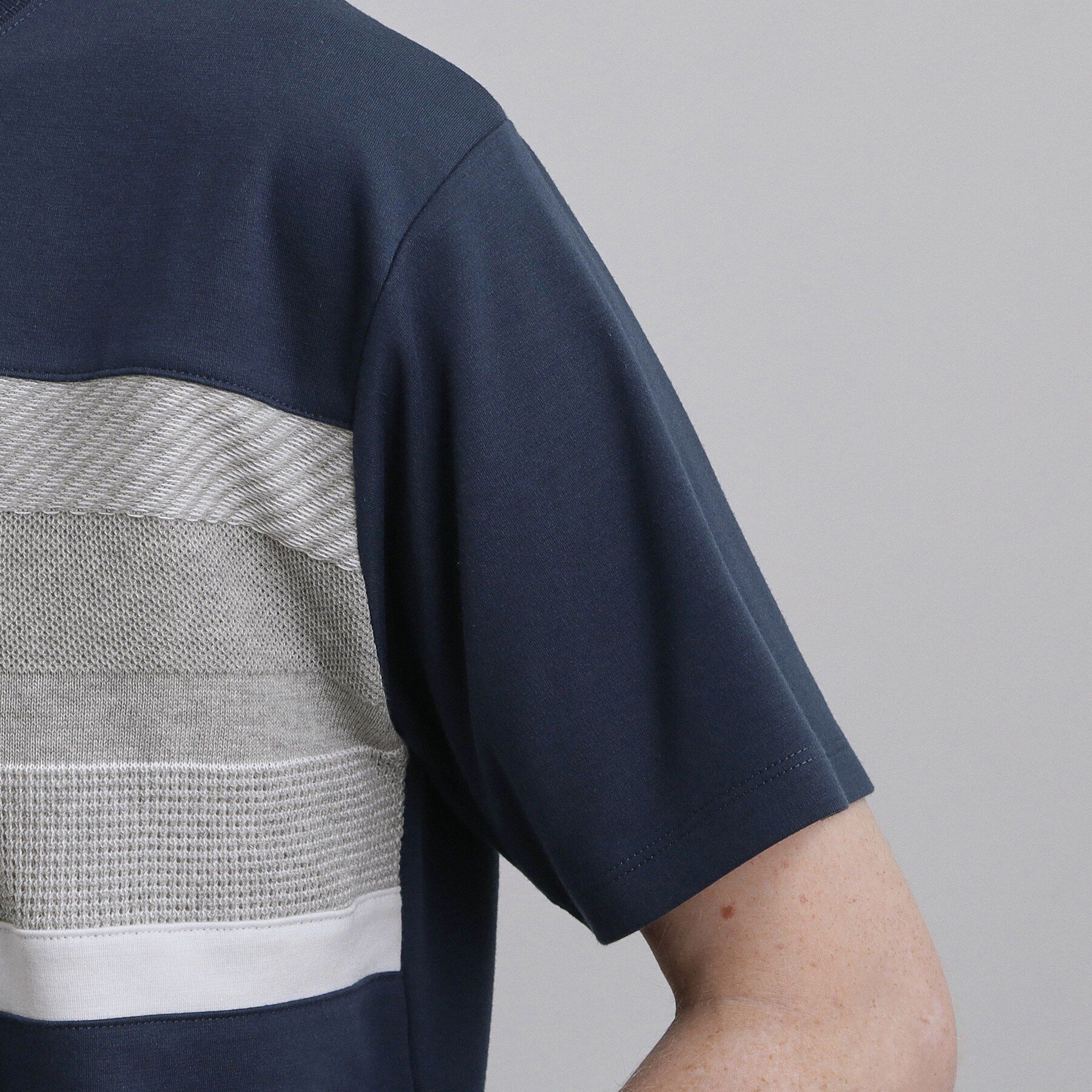 tk.TAKEO KIKUCHI「パネルニット切替カットソー」|Tシャツ・カットソー|