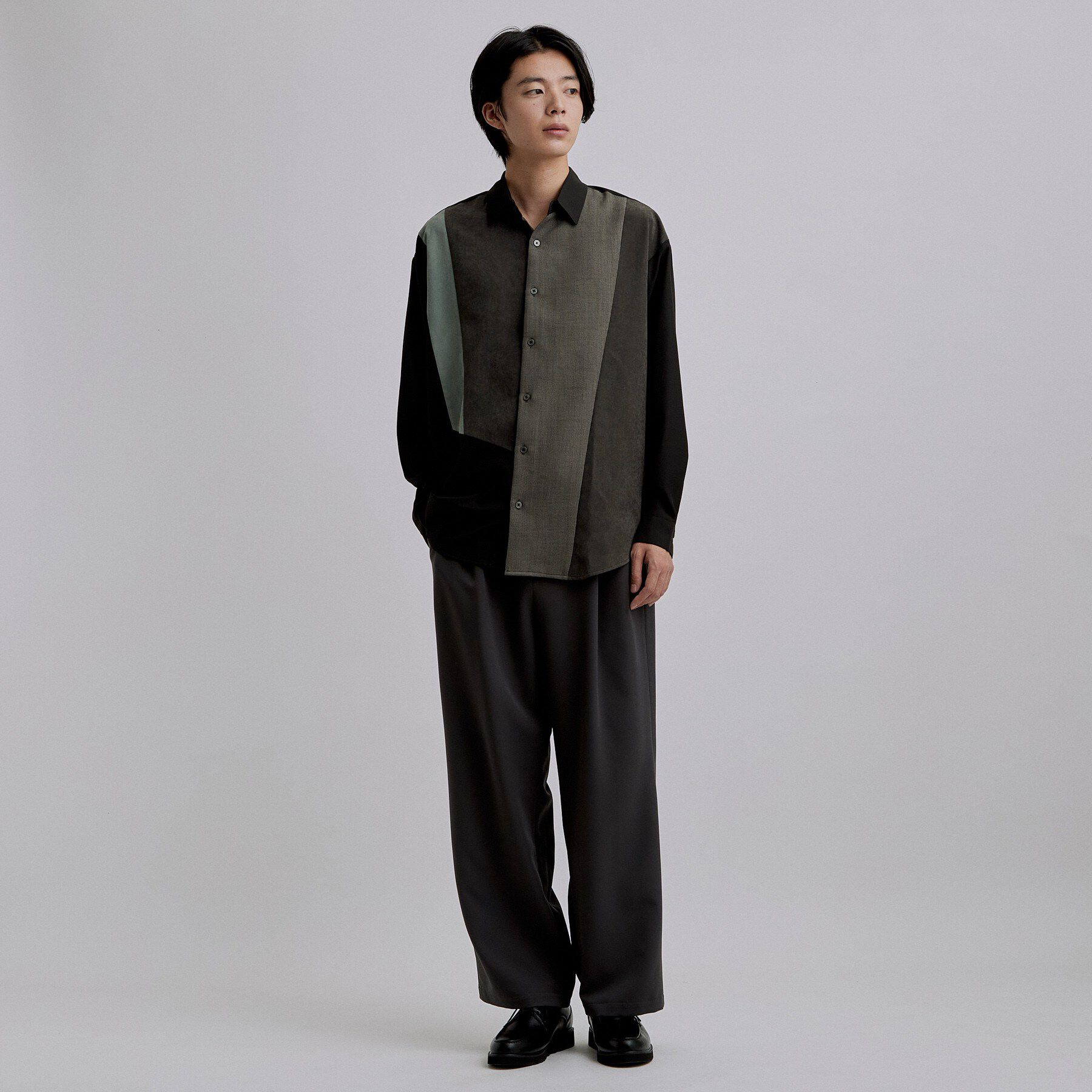tk.TAKEO KIKUCHI「アシンメトリー切替長袖シャツ」|シャツ・ブラウス|