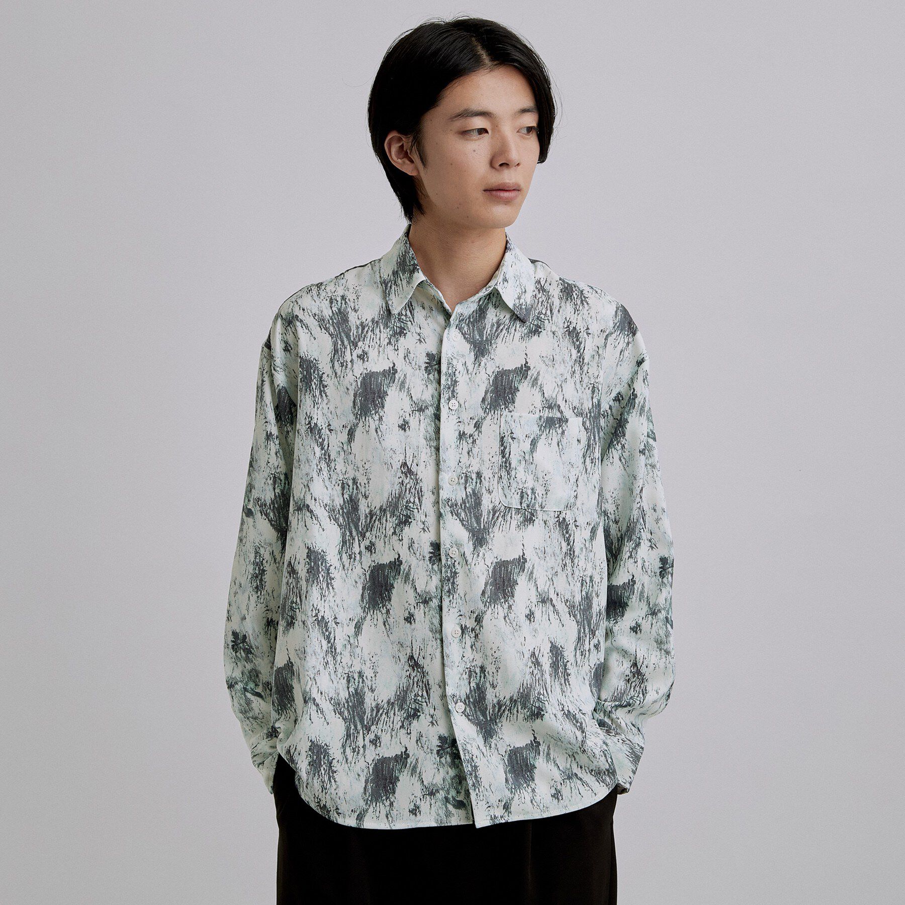 tk.TAKEO KIKUCHI「アブストペイント柄シャツ」|シャツ・ブラウス|