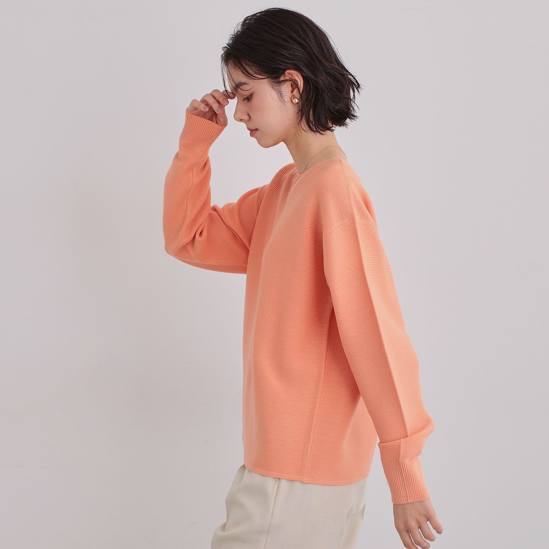 THE SHOP TK「【S-XLサイズ/選べる6色】どこから見ても美しい ガーターニット/洗濯機OK」|ニット・セーター|
