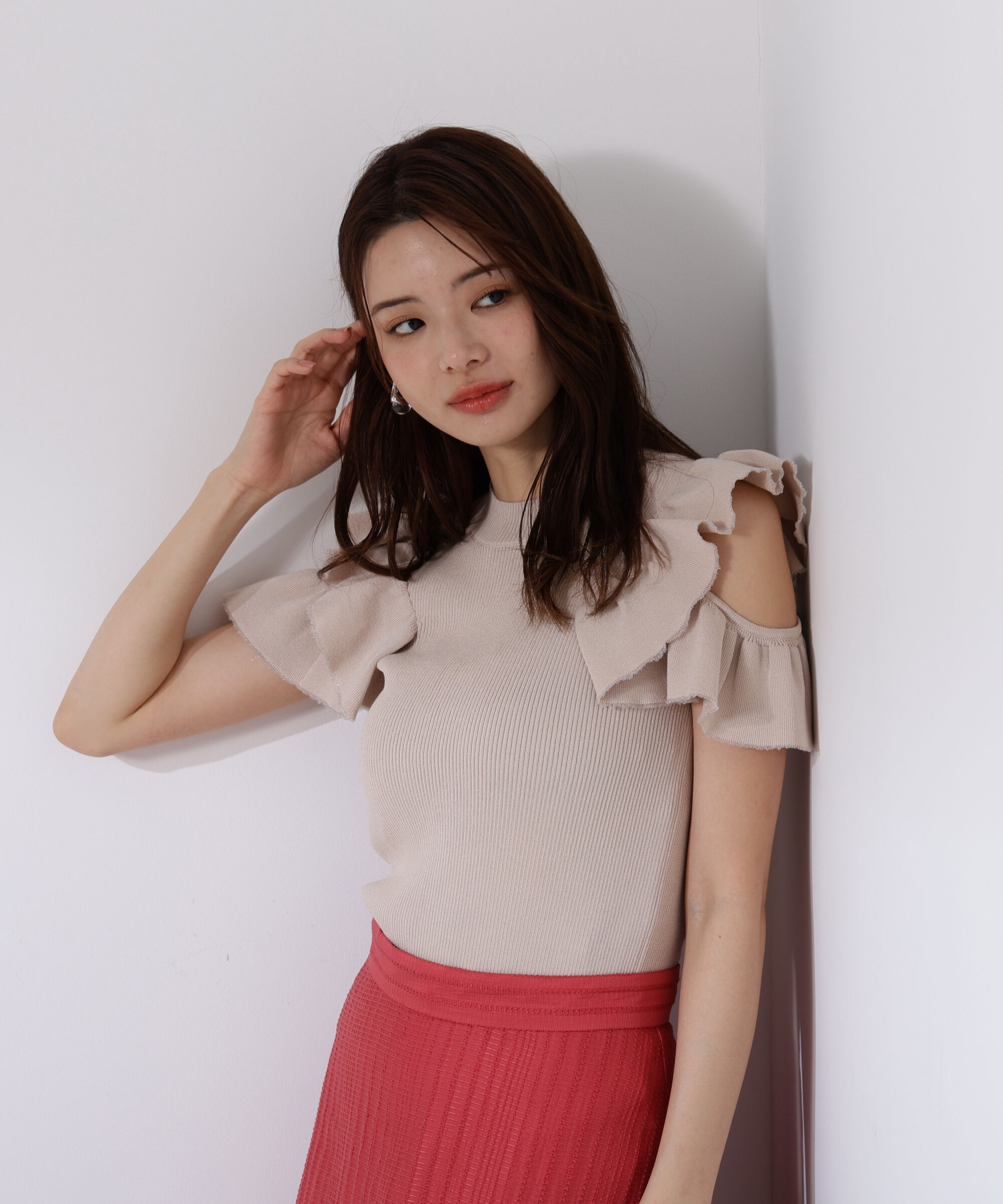 PROPORTION BODY DRESSING「デザインスリーブニット」|ニット・セーター|ベージュ&times;アイ