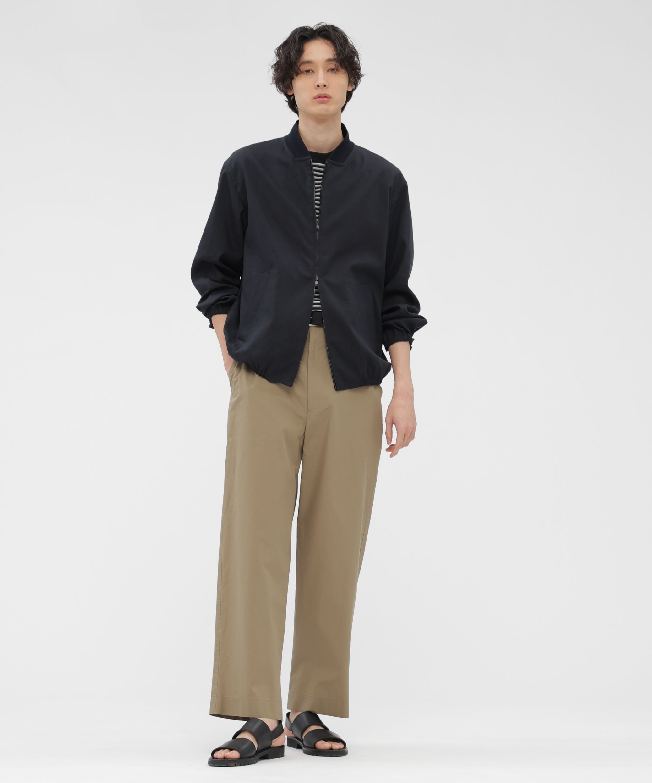 MARGARET HOWELL「LINEN WOOL SILK PLAINWEAVE BLOUSON」|ブルゾン・スタジャン|
