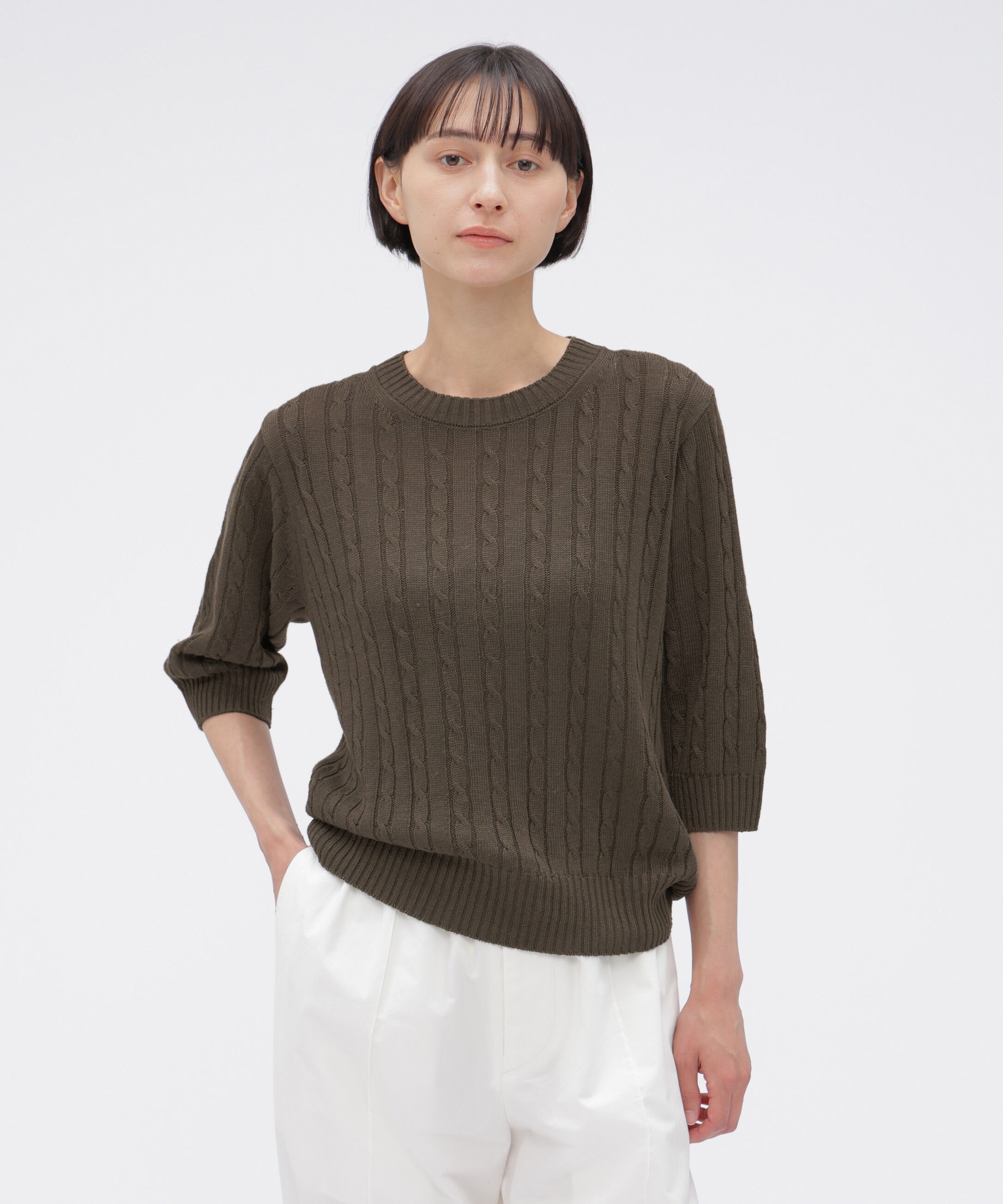  「CABLE KNIT LINEN KNITWEAR」|ニット・セーター|PEAT5