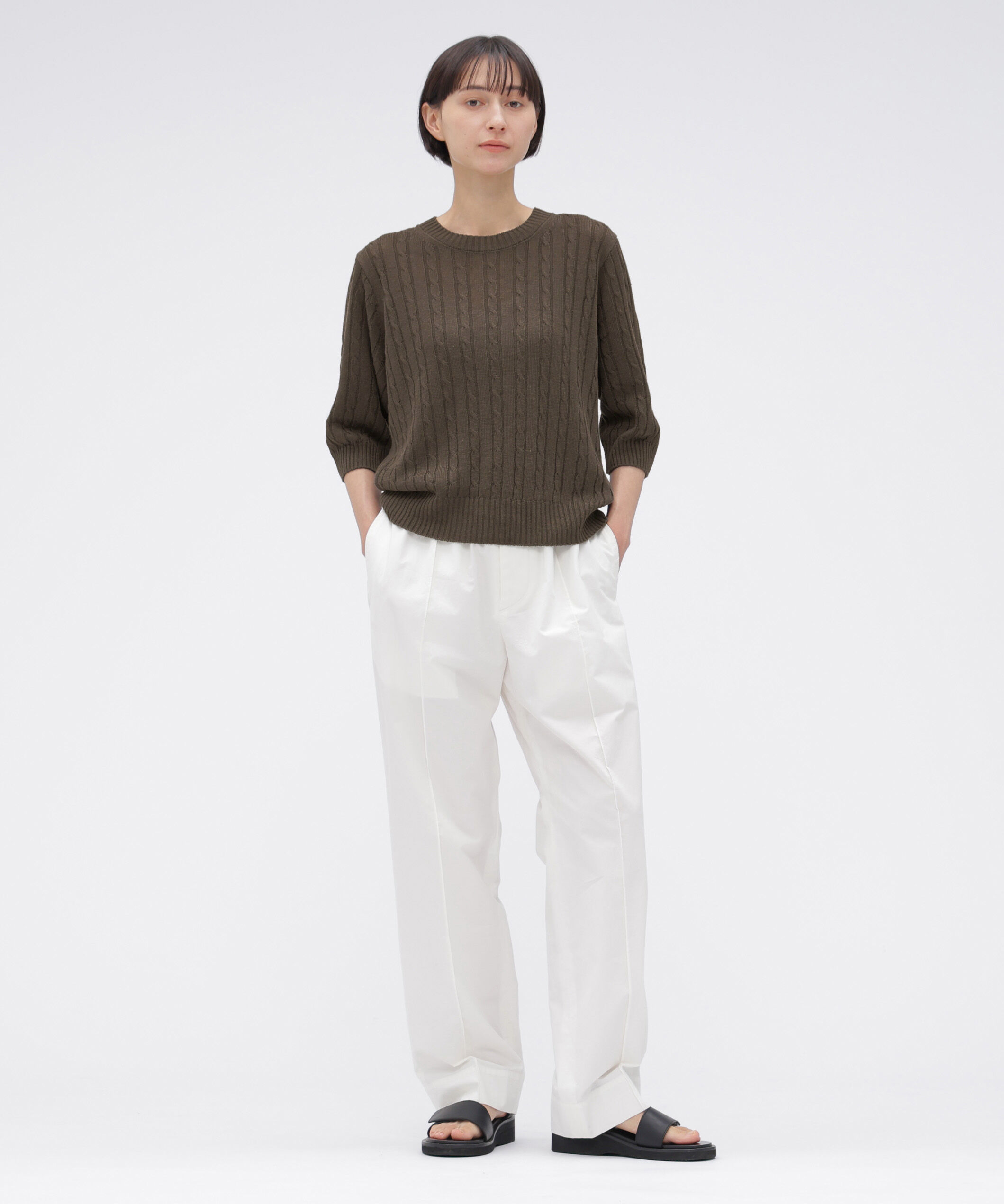  「CABLE KNIT LINEN KNITWEAR」|ニット・セーター|