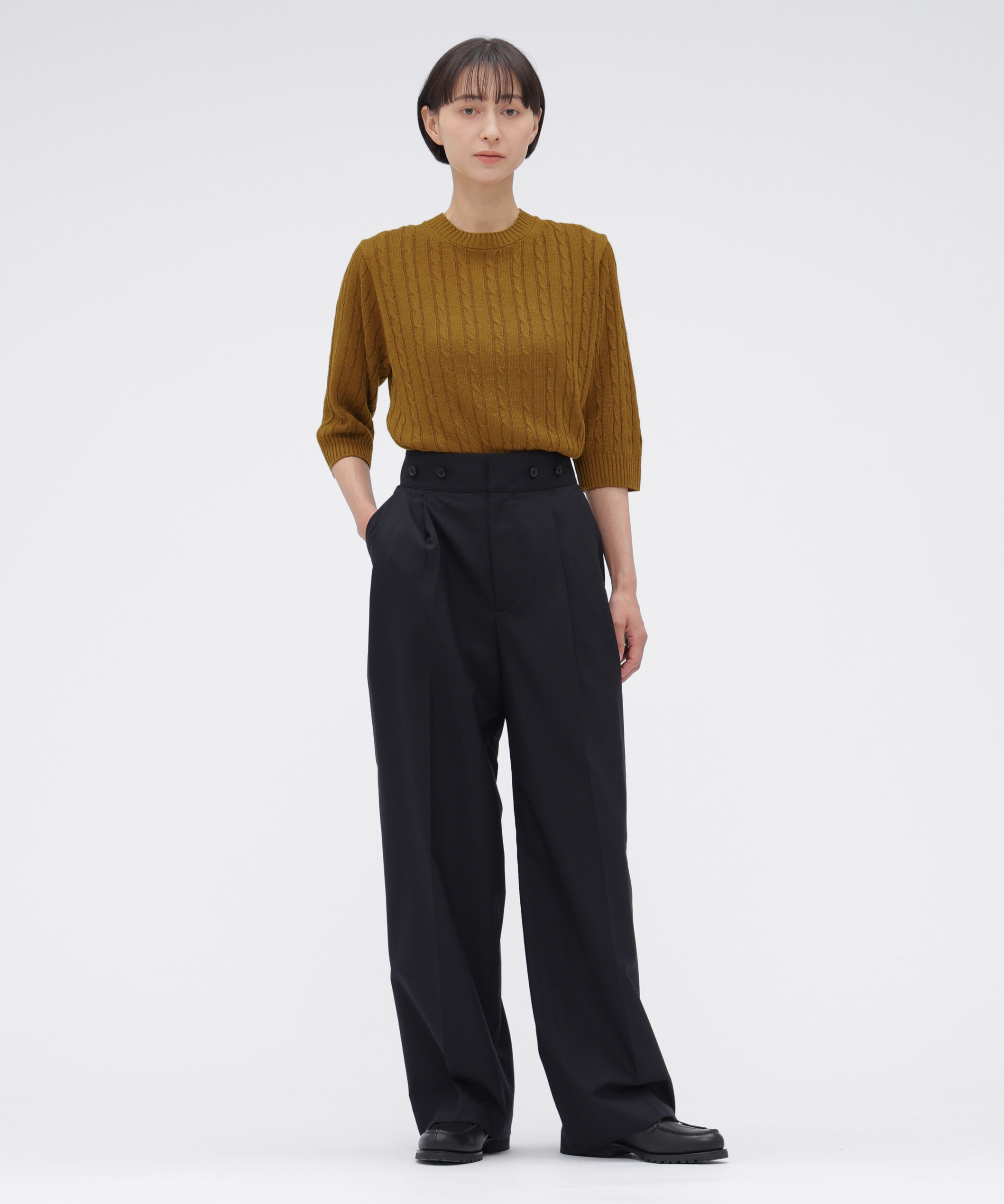  「CABLE KNIT LINEN KNITWEAR」|ニット・セーター|