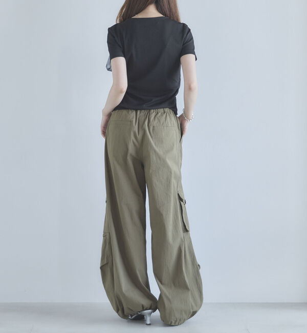 archives「２ｗａｙチェックシフォンリボンドレープカットＴＯＰＳ」|Tシャツ・カットソー|