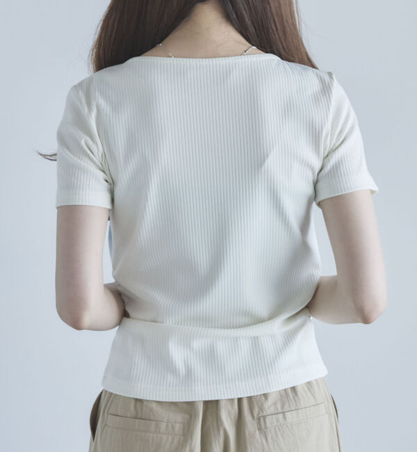 archives「２ｗａｙチェックシフォンリボンドレープカットＴＯＰＳ」|Tシャツ・カットソー|