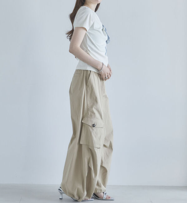 archives「２ｗａｙチェックシフォンリボンドレープカットＴＯＰＳ」|Tシャツ・カットソー|