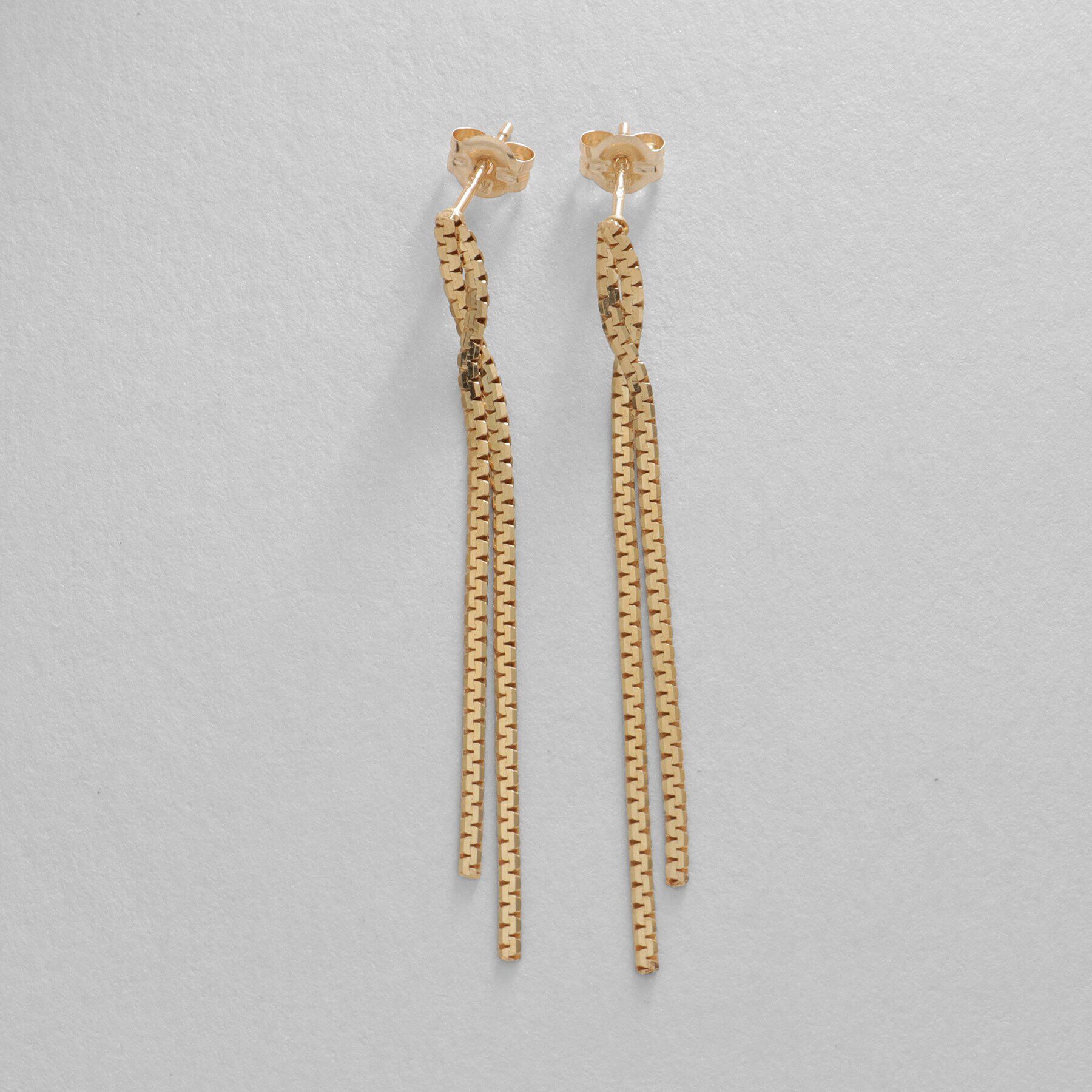 COCOSHNIK「K10ベネチアンフラットツイスト スタッドピアス」|ピアス|