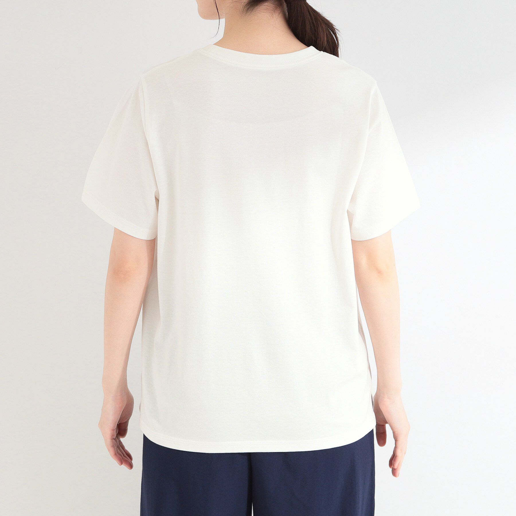 SHOO･LA･RUE「【ひんやり/S-LL/洗濯機可】真夏に着たい 大人のベーシックカラープリントTシャツ」|Tシャツ・カットソー|