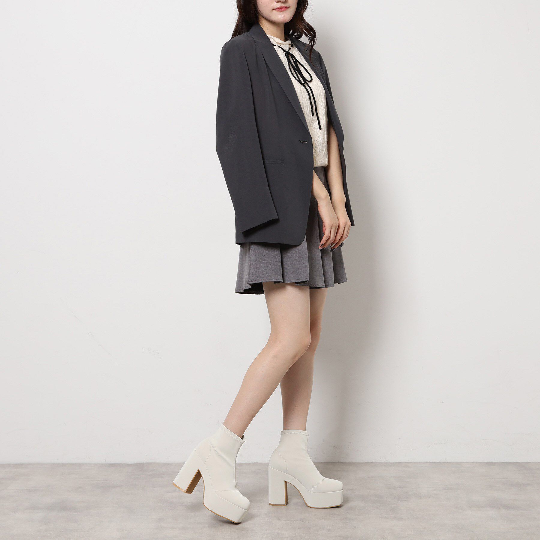 ESPERANZA「【ラク盛り/約12cm】ラク盛り厚底ショートブーツ」|ショートブーツ|