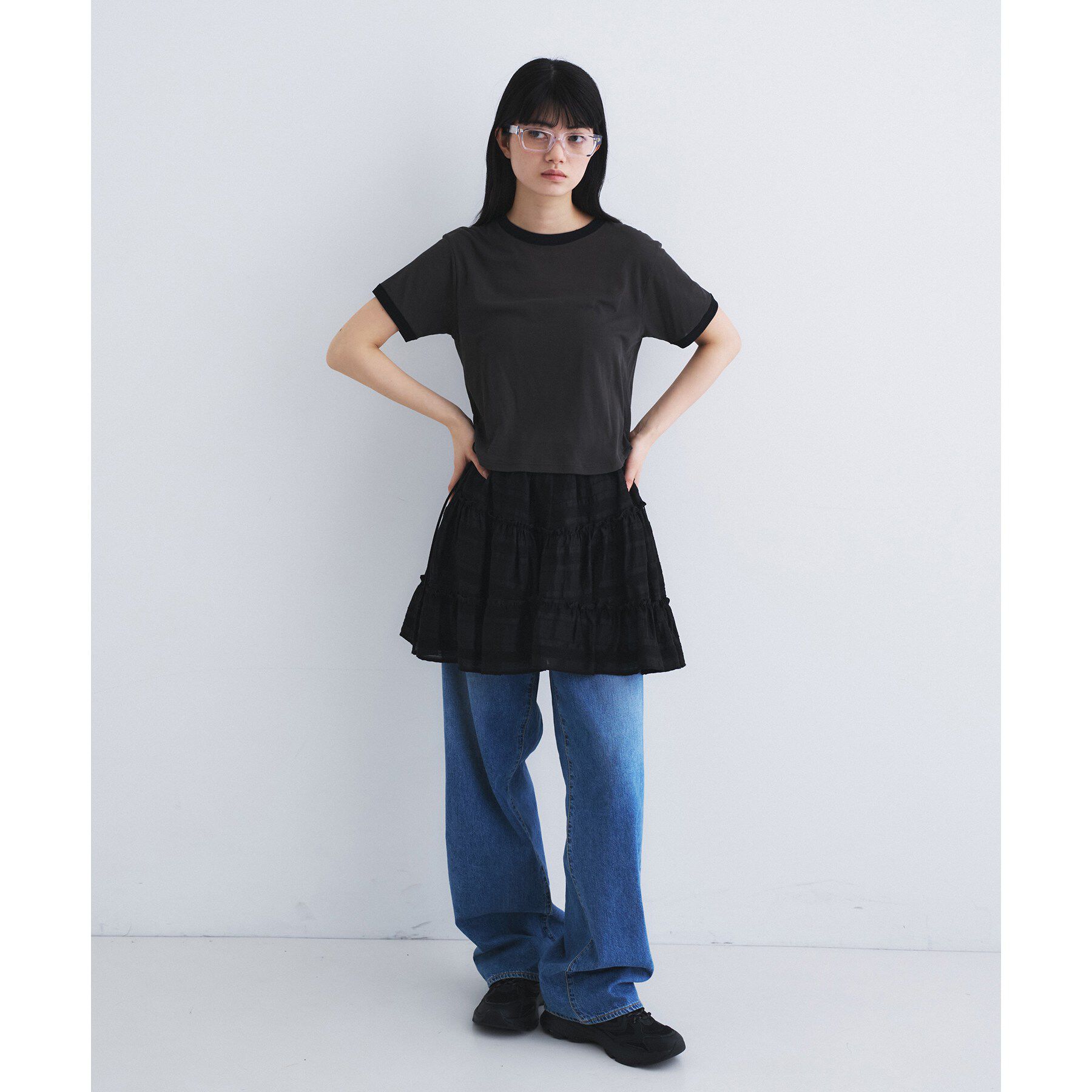 CODE A「sheer ringer tee」|Tシャツ・カットソー|
