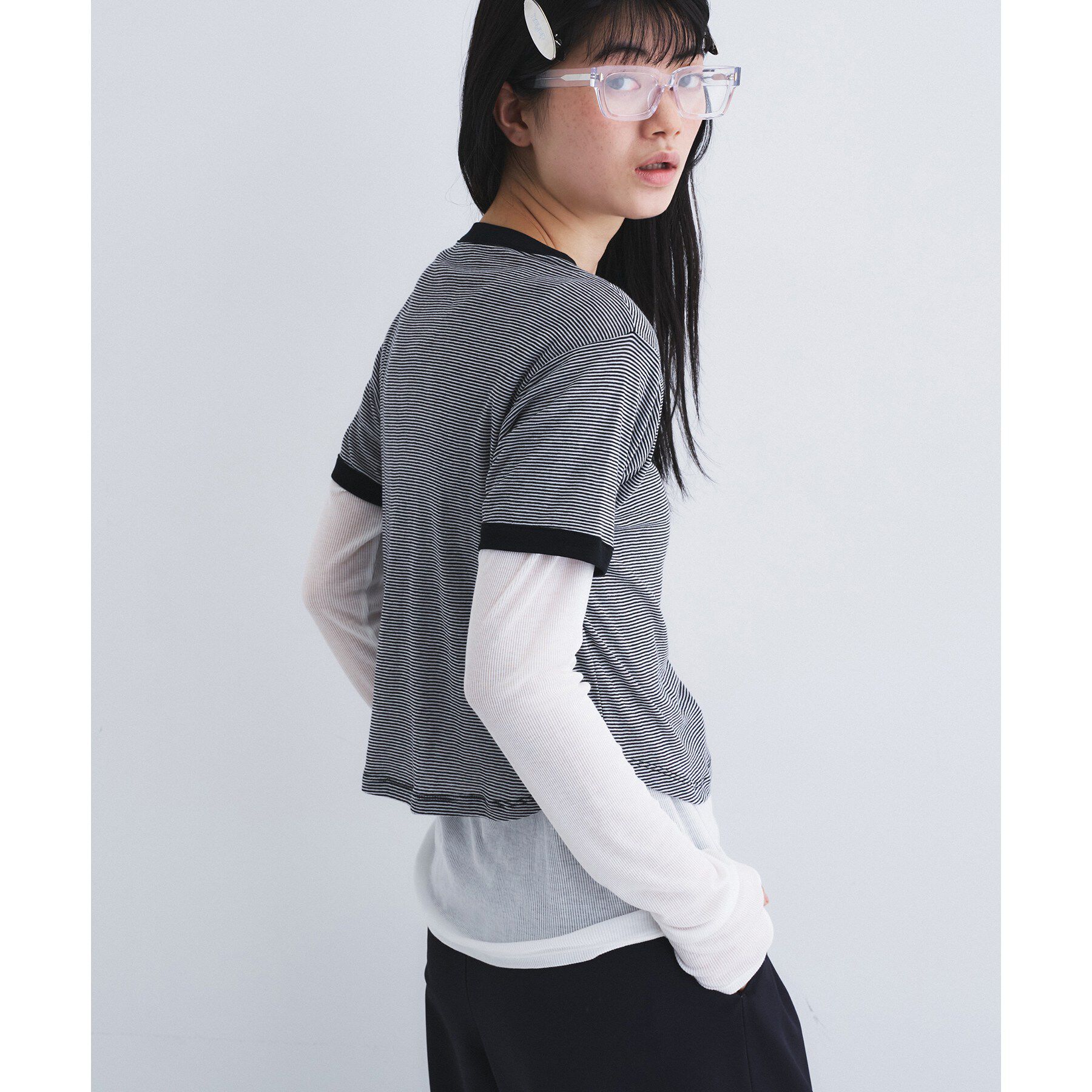 CODE A「sheer ringer tee」|Tシャツ・カットソー|