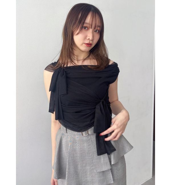 dazzlin「ラッピングワンショルリボントップス」|Tシャツ・カットソー|