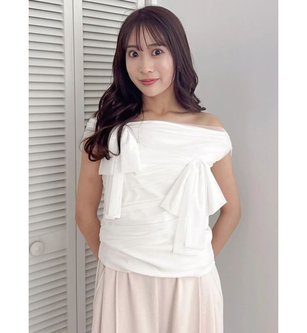 dazzlin「ラッピングワンショルリボントップス」|Tシャツ・カットソー|