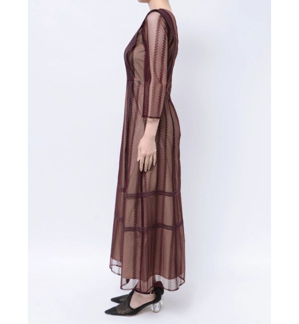 LAGUNAMOON「LADYジオメトリックレースワンピース」|ドレス|