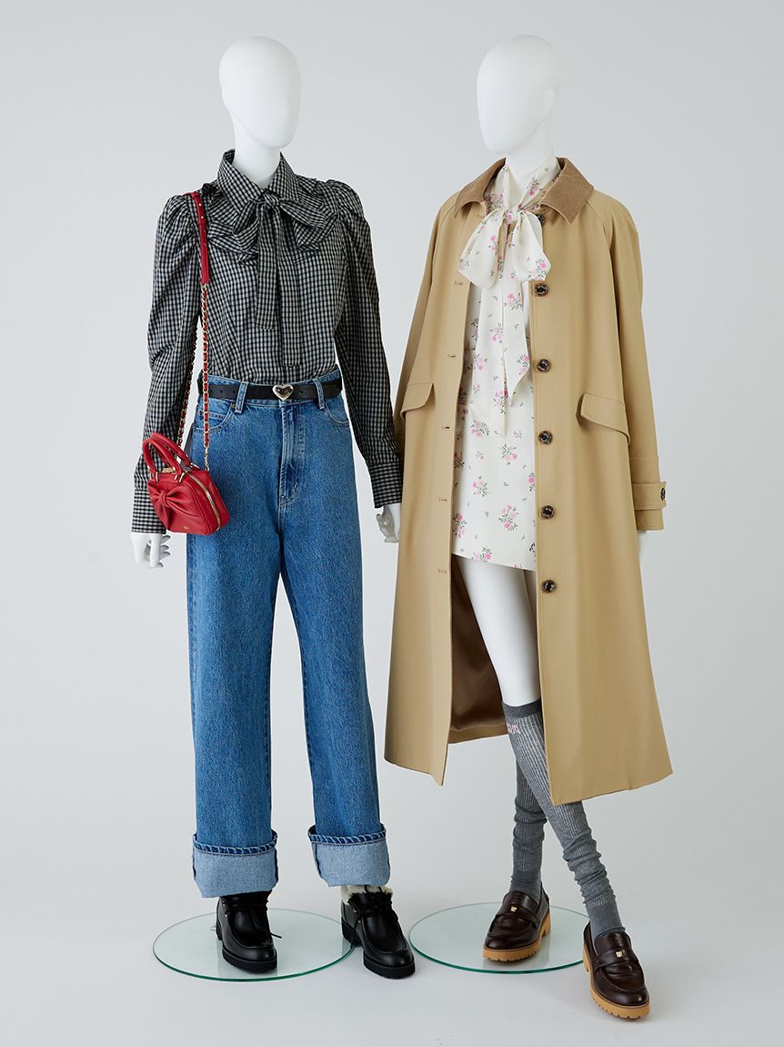 FURFUR「リボンステッチロールアップデニムパンツ」|デニム|