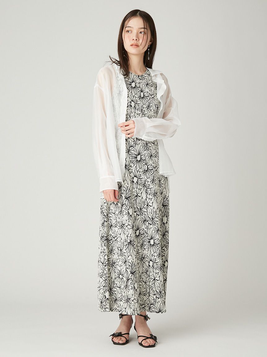 FRAY I.D「バックスリットジャガードワンピース」|ワンピース|