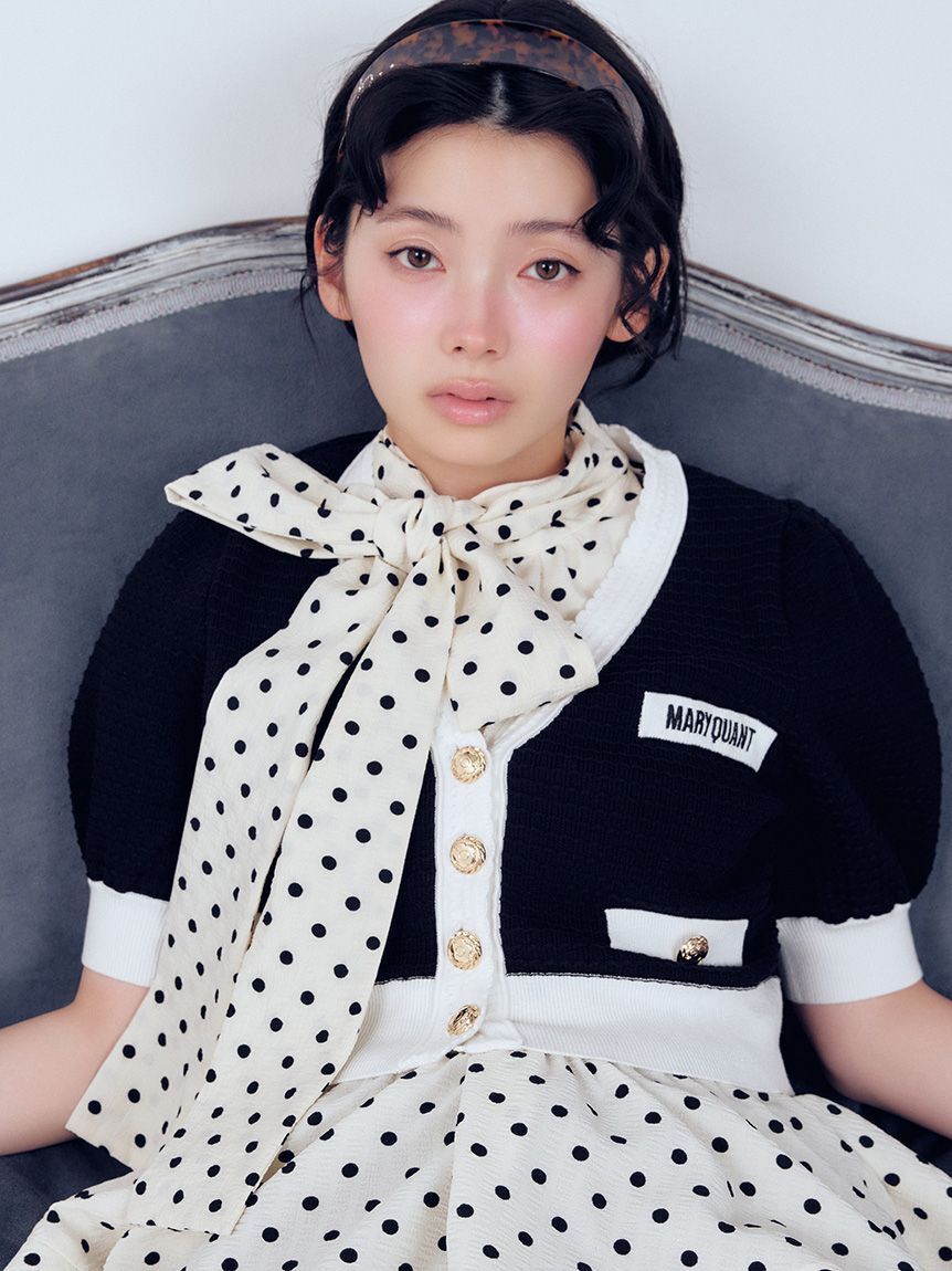 LILY BROWN「【LILY BROWN&times;MARY QUANT】ニットカーディガン」|カーディガン|BLK