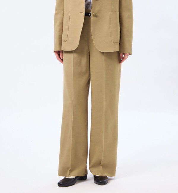 MACKINTOSH PHILOSOPHY「【TROTTER（トロッター）シリーズ】アクションツイルワイドパンツ」|スラックス|ベージュ