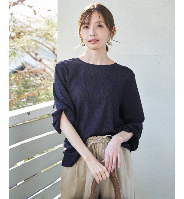 IKKA LOUNGE「ジャガードホイップスリーブプルオーバー」|Tシャツ・カットソー|