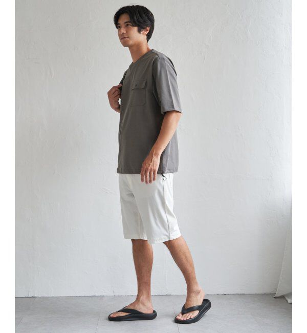 ikka「【吸水速乾】冷感メッシュ5分袖アウターT」|Tシャツ・カットソー|