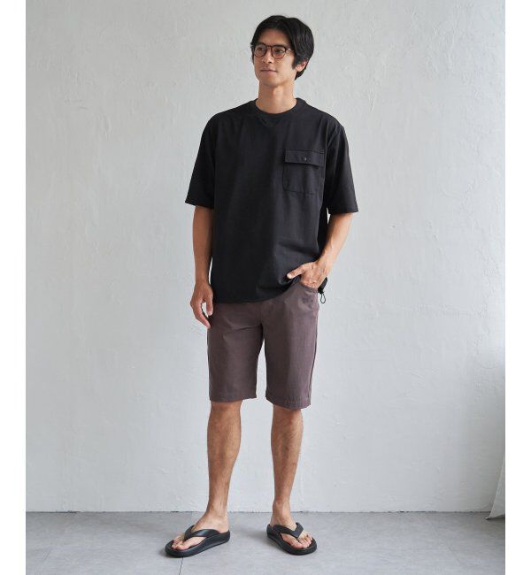 ikka「【吸水速乾】冷感メッシュ5分袖アウターT」|Tシャツ・カットソー|
