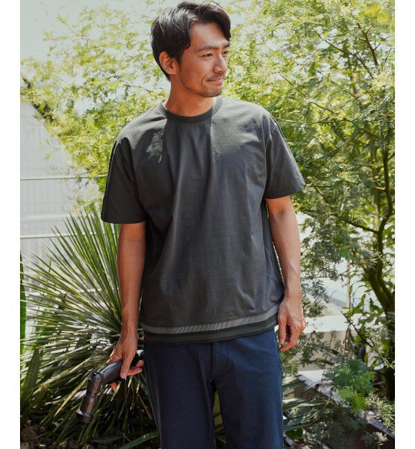 ikka「冷感DRYジョーゼットリブTシャツ」|Tシャツ・カットソー|