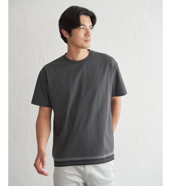 ikka「冷感DRYジョーゼットリブTシャツ」|Tシャツ・カットソー|